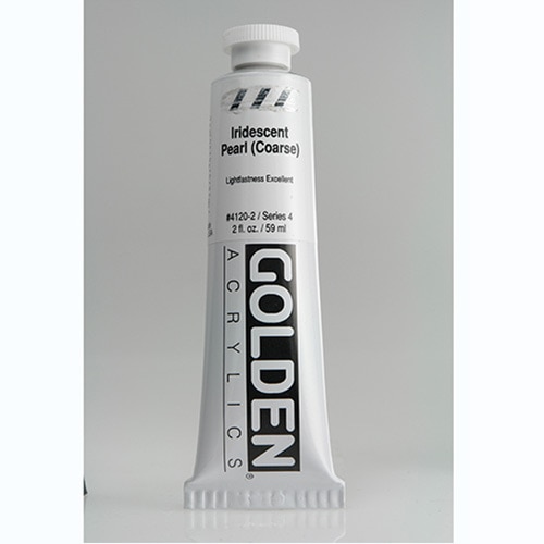 Golden, Heavy Body, Acrylic, Paint, 2oz, Iridescent Pearl (Coarse)